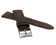 LAVVU Brązowy pasek RETRO z luksusowej skóry Top Grain - 22
