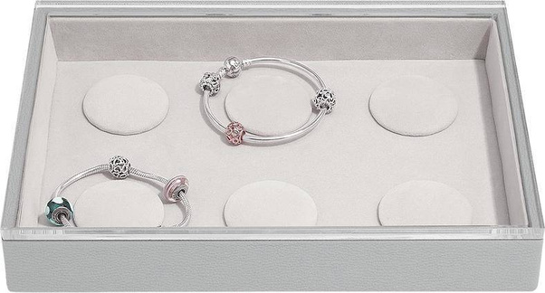 Szkatułka na bransoletki charms Stackers classic kamienna szarość z pokrywką