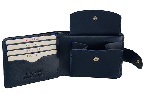 Mały kolorowy Portfel damski BajuBaj w motyle z RFID PD1050s13 RFID