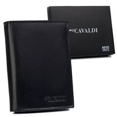 Skorzany portfel na karty i ochrona RFID Protect