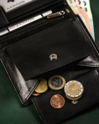 Duży portfel męski ze skóry naturalnej