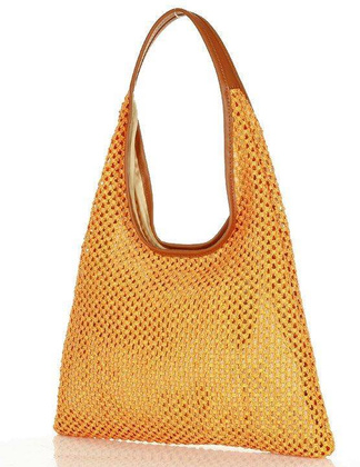 Lekka torebka damska worek skórzany na ramię koszyk basket - MARCO MAZZINI camel - min. zamówienie 20 / 50 / 100 szt.