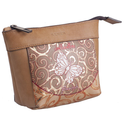Kosmetyczka skórzana KEMER Kd9-33 Beżowa - min. zamówienie 20 / 50 / 100 szt.
