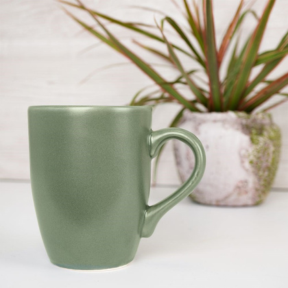 Kubek z uchem do picia kawy herbaty napojów ceramiczny zielony ALFA 350 ml
