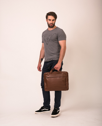 Teczka na laptop McKlein Bridgeport 17" Brązowa