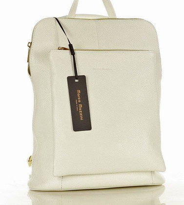 MARCO MAZZINI Plecak damski torebka crossbody A4 - biały - min. zamówienie 20 / 50 / 100 szt.