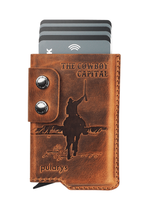 "THE COWBOY CAPITAL" Portfel RFID - SADDLE LEATHER 1950