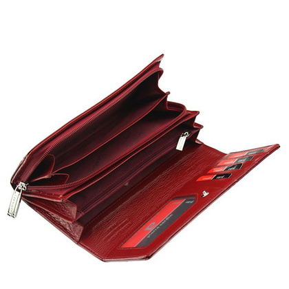 Portfel damski skórzany PIERRE CARDIN 02 LEAF 106 Czarny