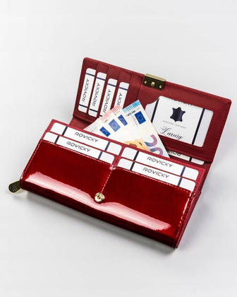 Pojemny, duży portfel damski ze skóry naturalnej