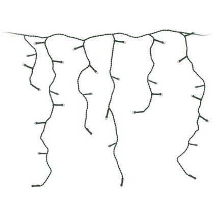 LAMPKI CHOINKOWE KURTYNA ŚWIETLNA ZEW 360 LED STEROWNIK TIMER CIEPŁY BIAŁY KABEL ZIELONY