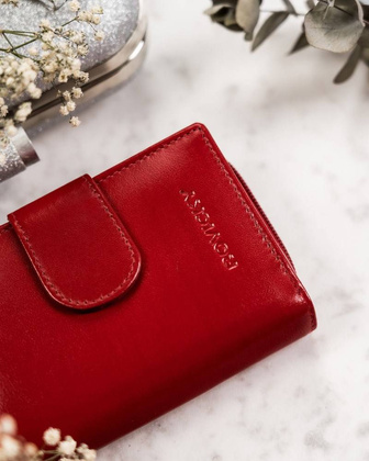 Skórzany portfel damski z systemem rfid protect