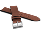 LAVVU Brązowy szyty pasek SLIM z luksusowej skóry Top Grain - 22