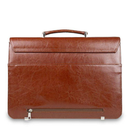 Skórzana teczka męska na ramię laptopa brązowa - Pavone Nero Treviso 2225 BR