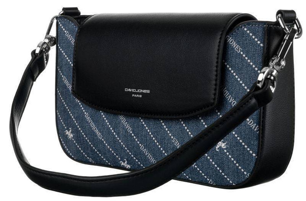 Mała listonoszka damska obszyta dżinsowym materiałem