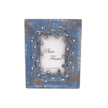 Drewniana ramka na zdjęcia Blue - 28892 - format 15x10cm