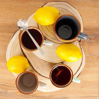 Kubek z uchwytem ceramiczny zestaw 4 szt. 250 ml