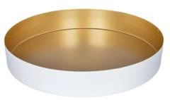 Taca metalowa biało -złota