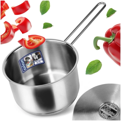 Rondelek rondel garnek stalowy nierdzewny indukcja 18 cm 2,7 l