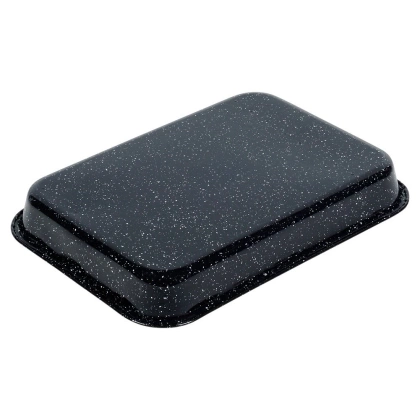 Emaliowana blacha do pieczenia brytfanna do smażenia 34x24x4,5 cm