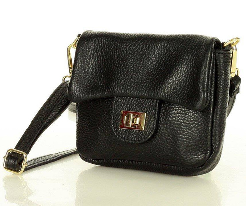 Mini torebka etui na telefon na pasku wizytowa listonoszka phone pouch - MARCO MAZZINI czarny - min. zamówienie 20 / 50 / 100 szt.