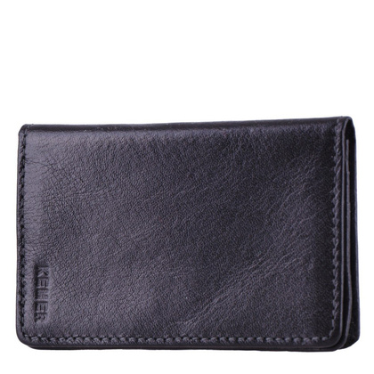 Etui na wizytówki skórzane KEMER W-3 Czarne - min. zamówienie 20 / 50 / 100 szt.