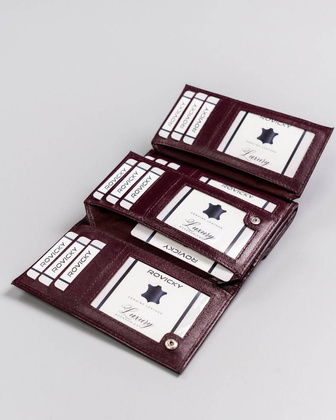 Elegancki portfel damski ze skóry naturalnej