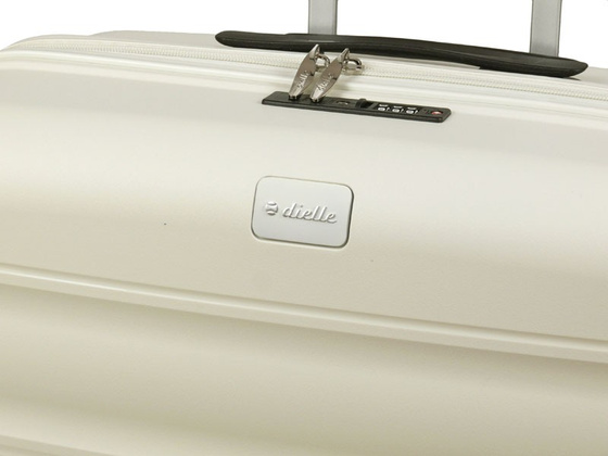 Walizka DIELLE 100 4k 55cm kabinowa biała PP z poszerzeniem