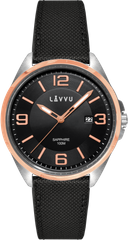 LAVVU Zegarek ze szkłem szafirowym ​HERNING Rose Gold