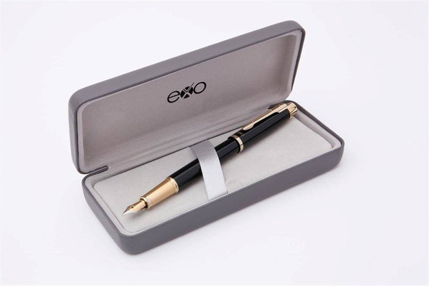 Pióro wieczne EXO Aries, czarny, wykończenia złote