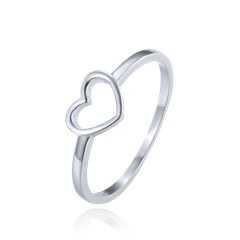 MINET Elegancki pierścien srebrny serce wielkość 20