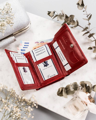 Skórzany portfel z zewnętrzną portmonetką