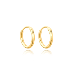 MINET Kolczyki srebrne pozłacane 1 cm