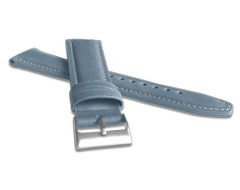 LAVVU Wyściełany niebieski szyty pasek CLASSIC z luksusowej skóry Top Grain - 24