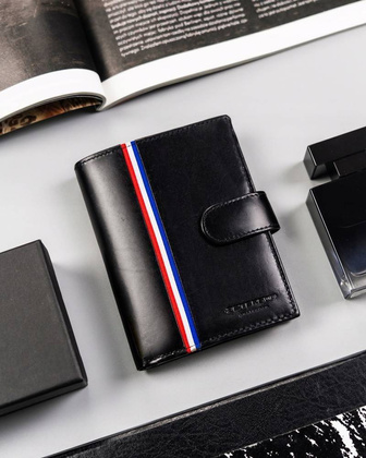 Duży portfel męski zapinany na zatrzask