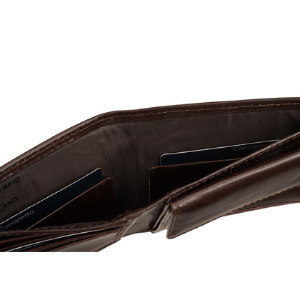 Portfel męski skórzany brąz RFID Canaletto PM1067s160GR RFID