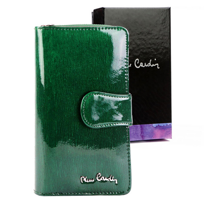 Duży skórzany portfel damski Pierre Cardin