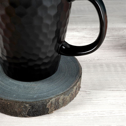 Plaster drewna z korą szary podstawka pod kubek zestaw 4 szt.