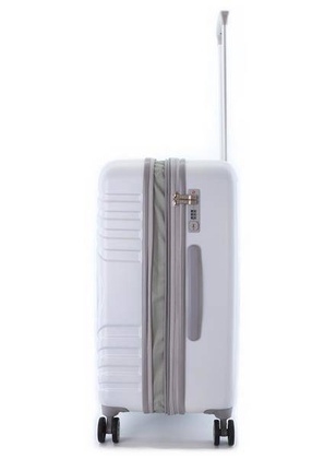 Walizka średnia ELLE Debossed biała