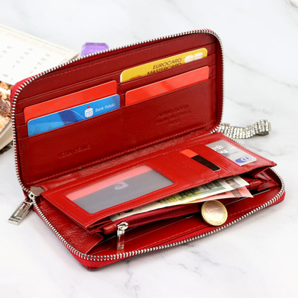 Pierre Cardin Duży damski portfel skórzany