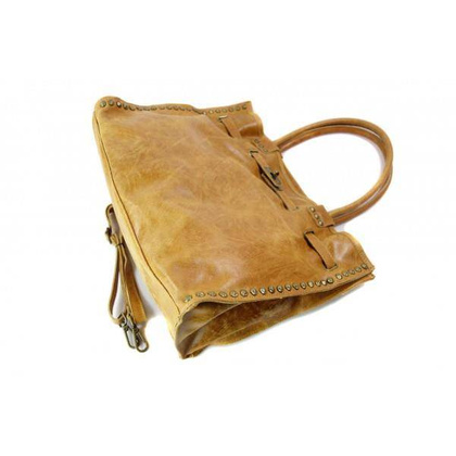 Duża pojemna torba na ramię Shopper Bag camel SB577C KEMER