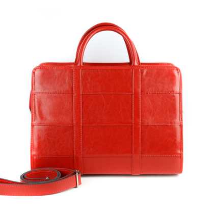 515 Damski kuferek duży pasy-czerwona KEMER