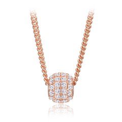 MINET Elegancki pozłacany srebrny naszyjnik z cyrkonią