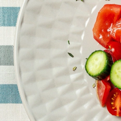 Talerz ceramiczny szary deserowy płytki SOHO CLASSIC 20 cm