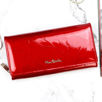 Duży skórzany portfel damski Pierre Cardin