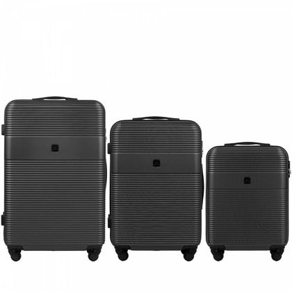 Zestaw 3 walizek WINGS 5398-3 Szary