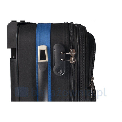 Bardzo mała walizka PELLUCCI RGL 652 WIZZ Czarno niebieska
