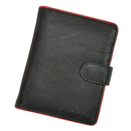 Portfel męski skórzany PIERRE CARDIN TUMBLE 326A Czarny / Czerwony