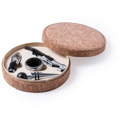 Zestaw do wina 4 el. UPOMINKARNIA Brązowy