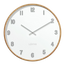 LAVVU Jasny drewniany biały zegar ścienny FADE