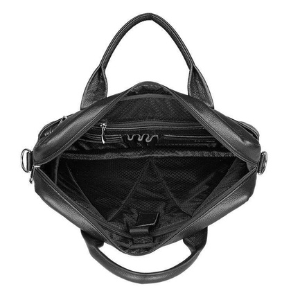 Skórzana torba męska czarna na ramię laptopa 15,6" - Pavone Nero Parma 2461 BL